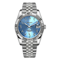 Datejust Sky Blue Arabic Seiko Mod Watch