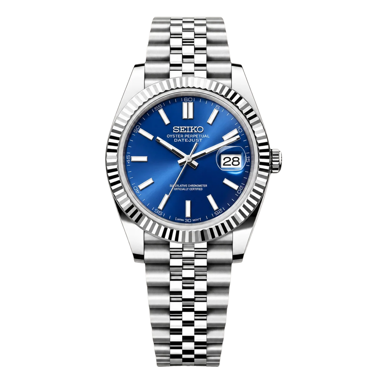 Datejust Blue dial Seiko Mod Watch | Luxury Watch - MatiMods