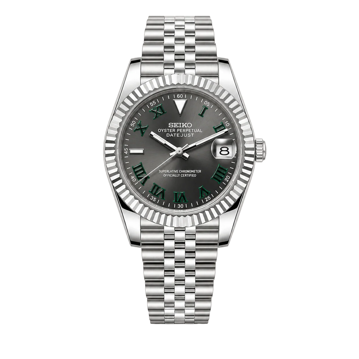 Wimbledon Datejust Seiko Mod Watch