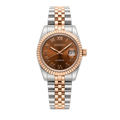 Seiko Mod Datejust Two-Tone Rose Gold Chocolate Dial - MatiMods