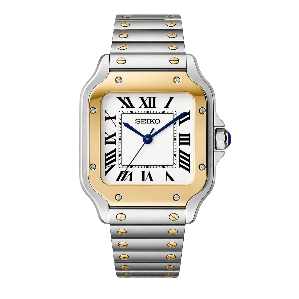 Santos Two-Tone Seiko Mod Watch