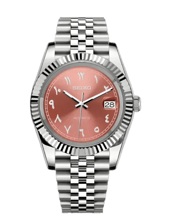 Pink dial Datejust-Seiko mods