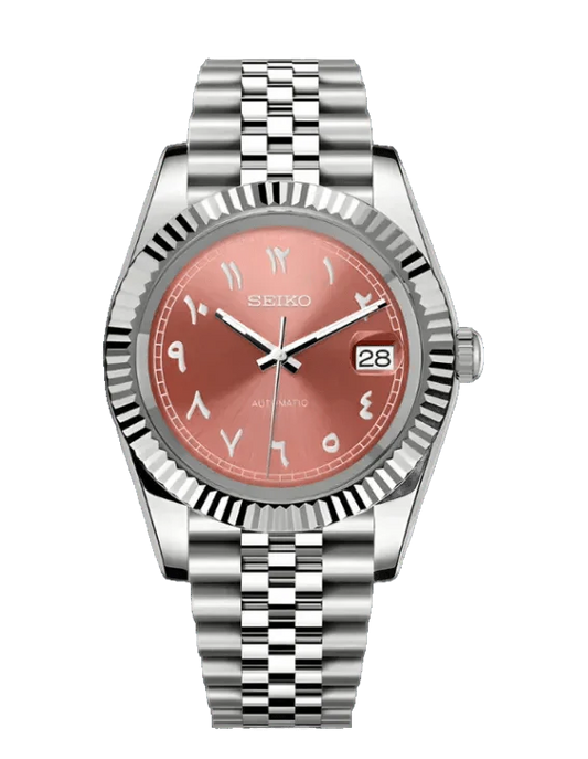 Pink dial Datejust-Seiko mods
