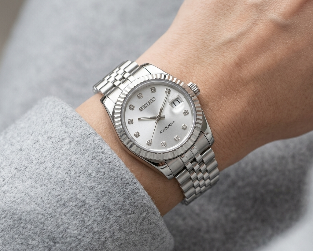 Datejust black diamond dial Luxury automatic watch - MatiMods