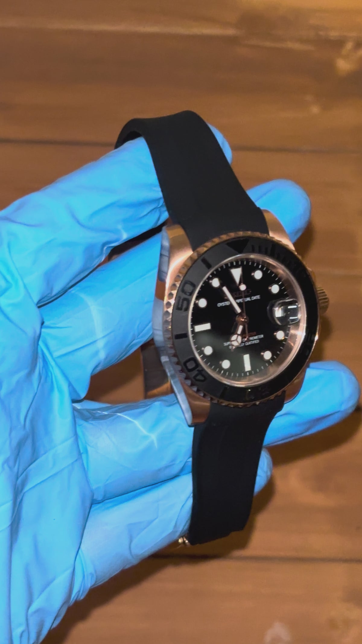 YachtMaster Rose Gold Seiko Mod Watch | Luxury Automatic Watch