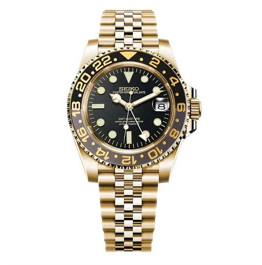Bruce Wayne GMT (Gold)-seiko mods